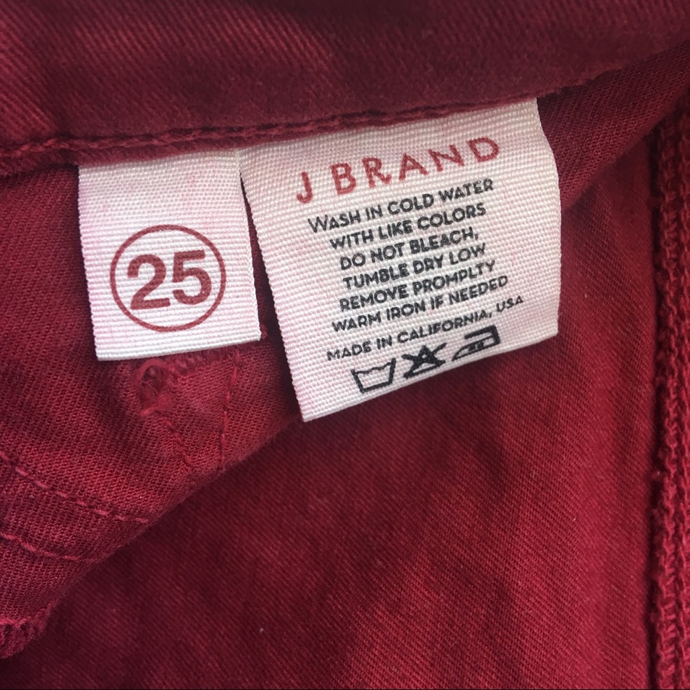 ❌SOLD❌ J Brand Skinny Leg Red Jeans Size 25 - A22 - Picture 6 of 7